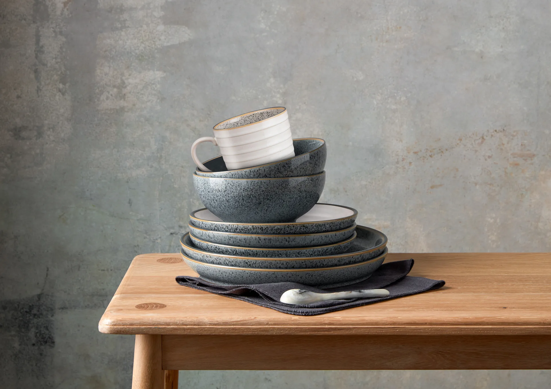 Studio Grey coupe mueslikom 17 cm 4-pack, Granite Denby