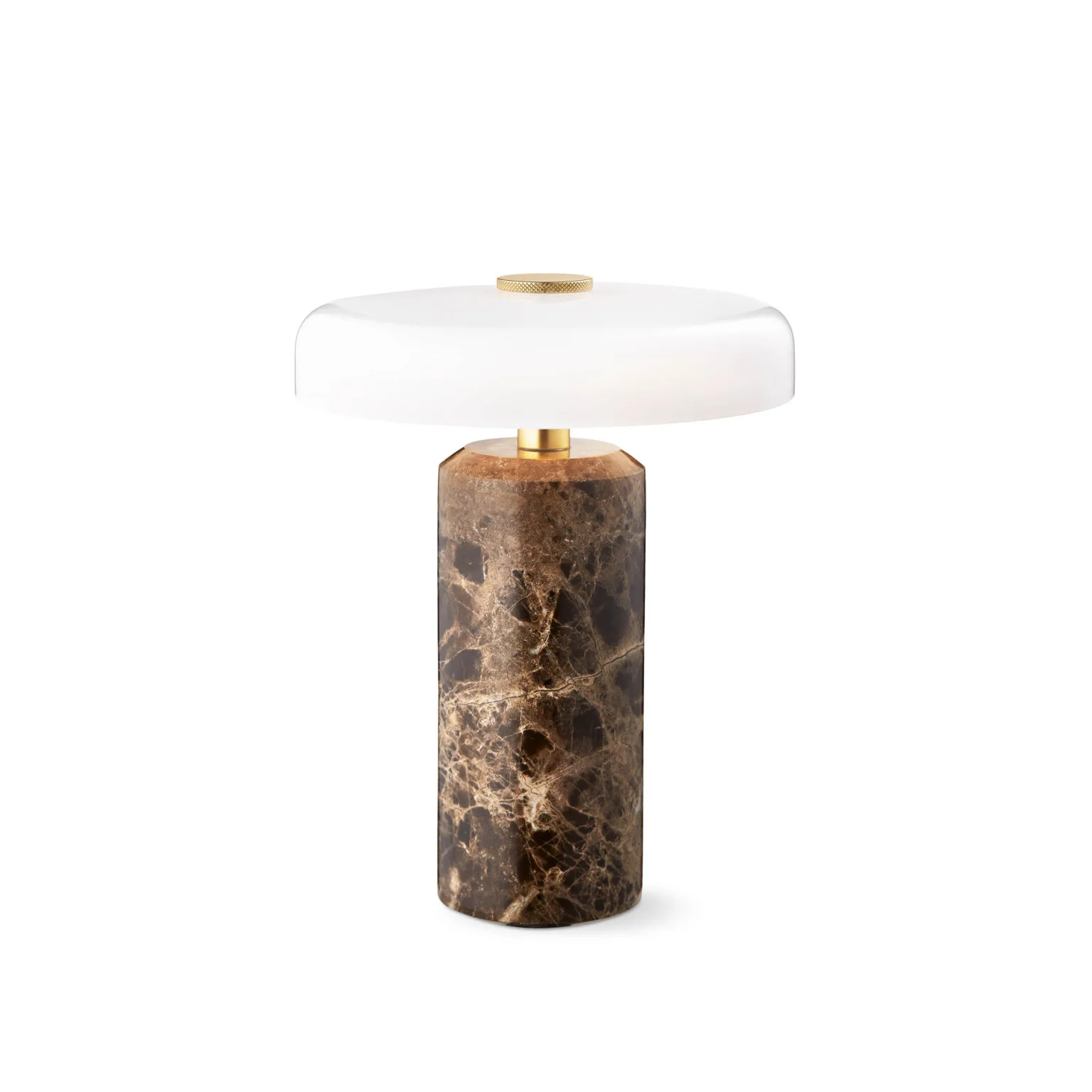 Trip tafellamp Ø17x21 cm marmer, Donkere emperador-glanzend opaal Design By Us
