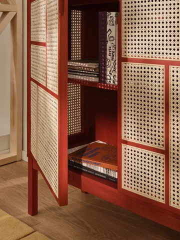 Air dressoir - Rood, 120x110 cm, met poten - Design House Stockholm