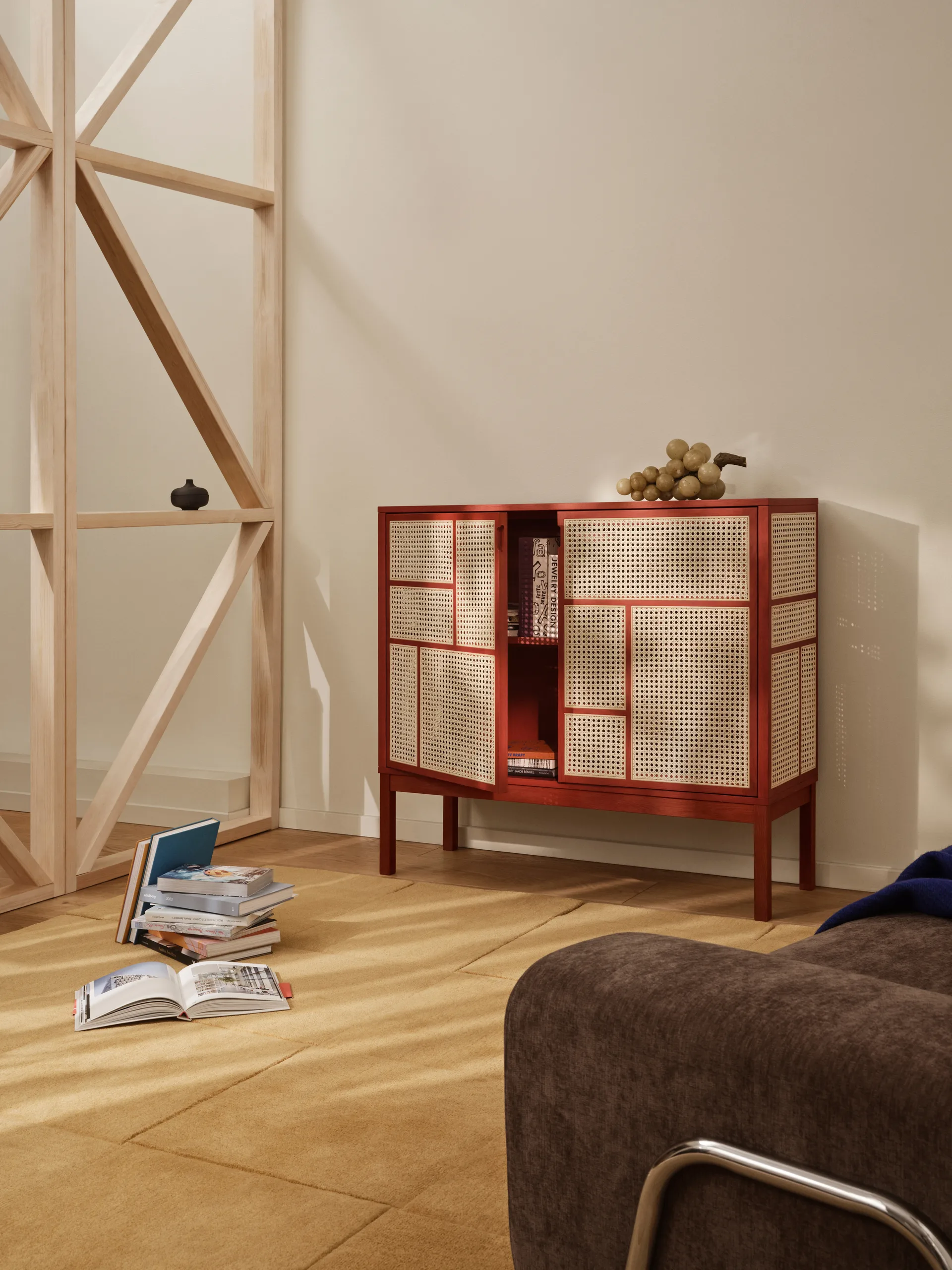 Air dressoir, Rood, 120x110 cm, met poten Design House Stockholm