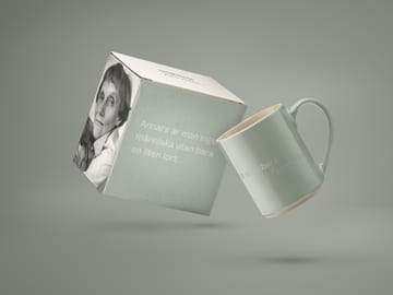 Astrid Lindgren mok, "annars är man ingen människa" - Zweedse tekst - Design House Stockholm