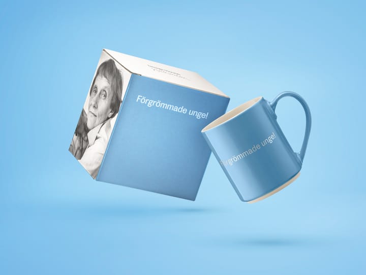 Astrid Lindgren mok, förgrömmade Unge!, Zweedse tekst Design House Stockholm