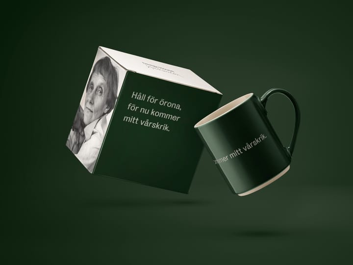 Astrid Lindgren mok, "håll för örona", Zweedse tekst Design House Stockholm