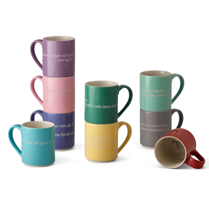Astrid Lindgren mok - I am frecklier…, groen-Zweeds Design House Stockholm