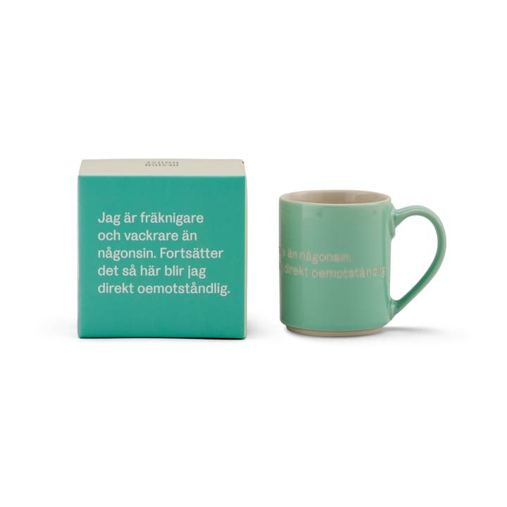 Astrid Lindgren mok - I am frecklier…, groen-Zweeds Design House Stockholm