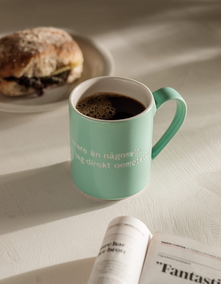 Astrid Lindgren mok - I am frecklier…, groen-Zweeds Design House Stockholm