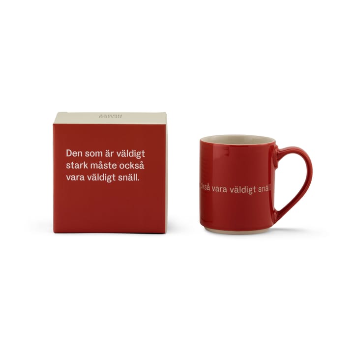Astrid Lindgren mok - If you are really strong, rood-Zweeds Design House Stockholm