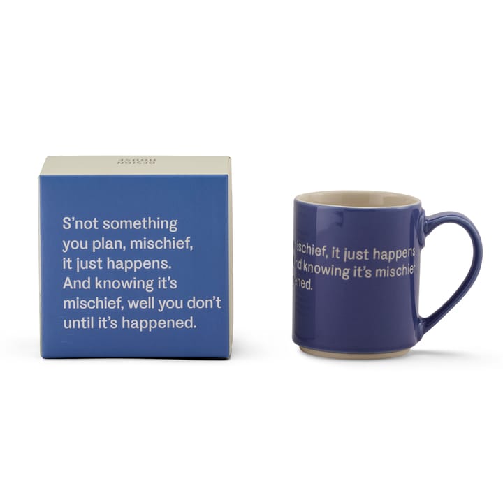 Astrid Lindgren mok - It's not something you plan, blauw-Engels Design House Stockholm