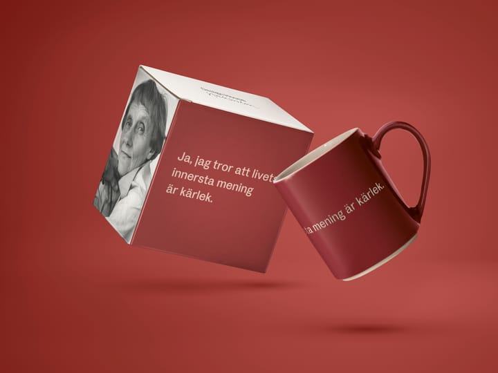 Astrid Lindgren mok, ja, jag tror att livets…, Zweedse tekst Design House Stockholm