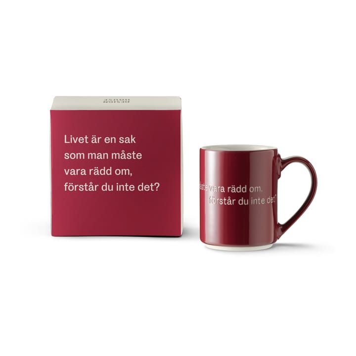 Astrid Lindgren mok, livet är en sak, Zweedse tekst Design House Stockholm