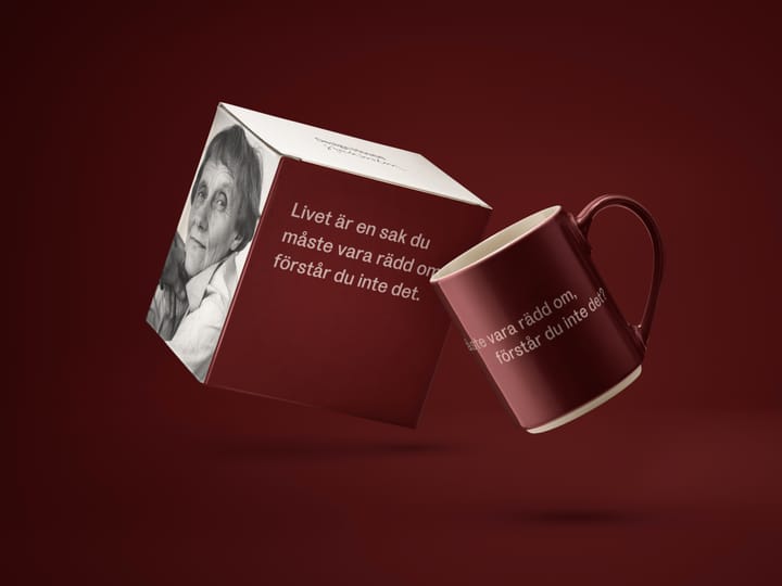 Astrid Lindgren mok, livet är en sak, Zweedse tekst Design House Stockholm