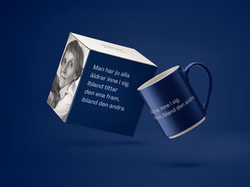 Astrid Lindgren mok, "man har ju alla åldrar" - Zweedse tekst - Design House Stockholm