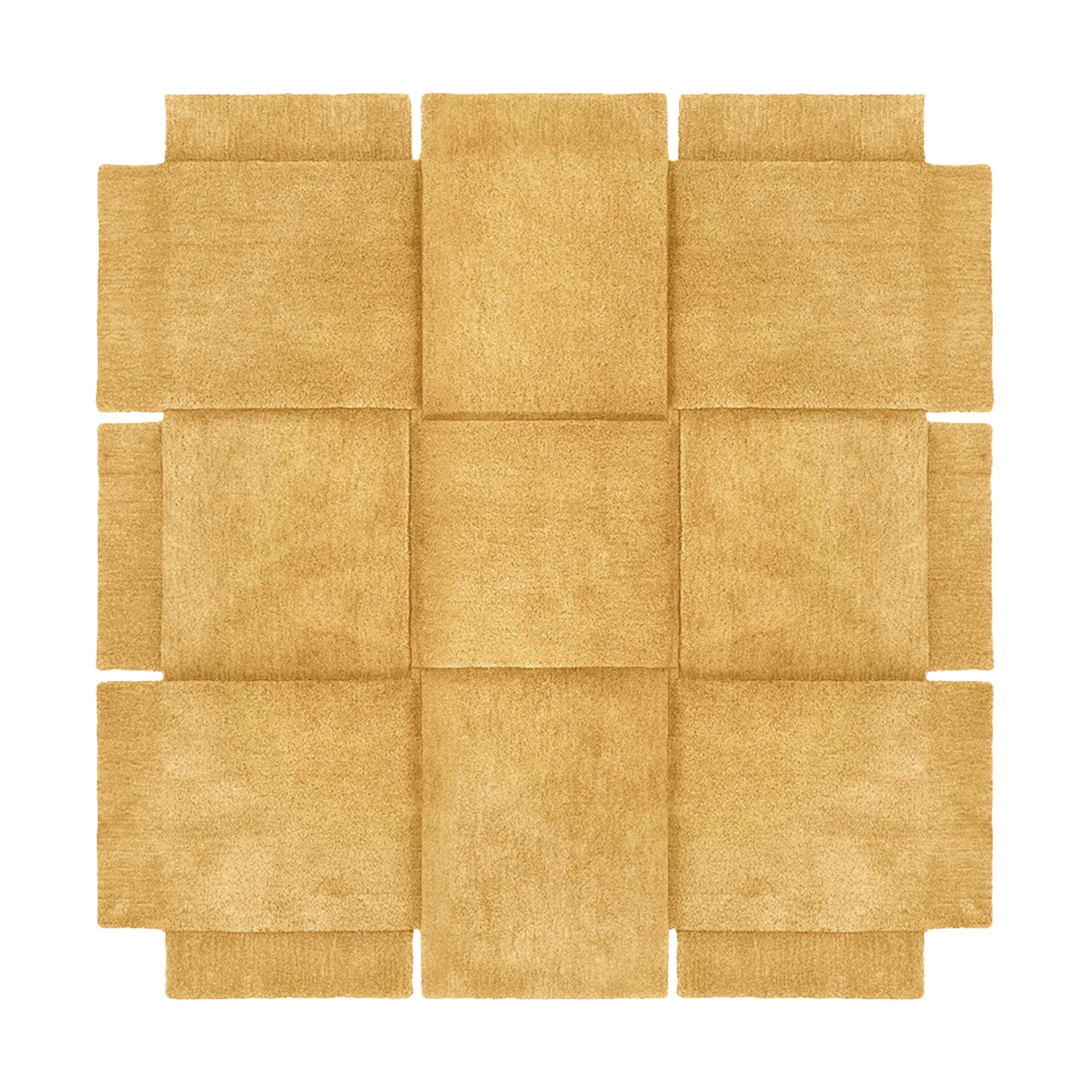 Basket vloerkleed yellow ochre, 180x180 cm Design House Stockholm
