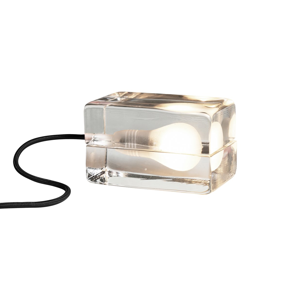 Design House Stockholm Block Lamp zwart snoer | Scandinavisch Interieur | Bureau- & tafellampen | Transparant
