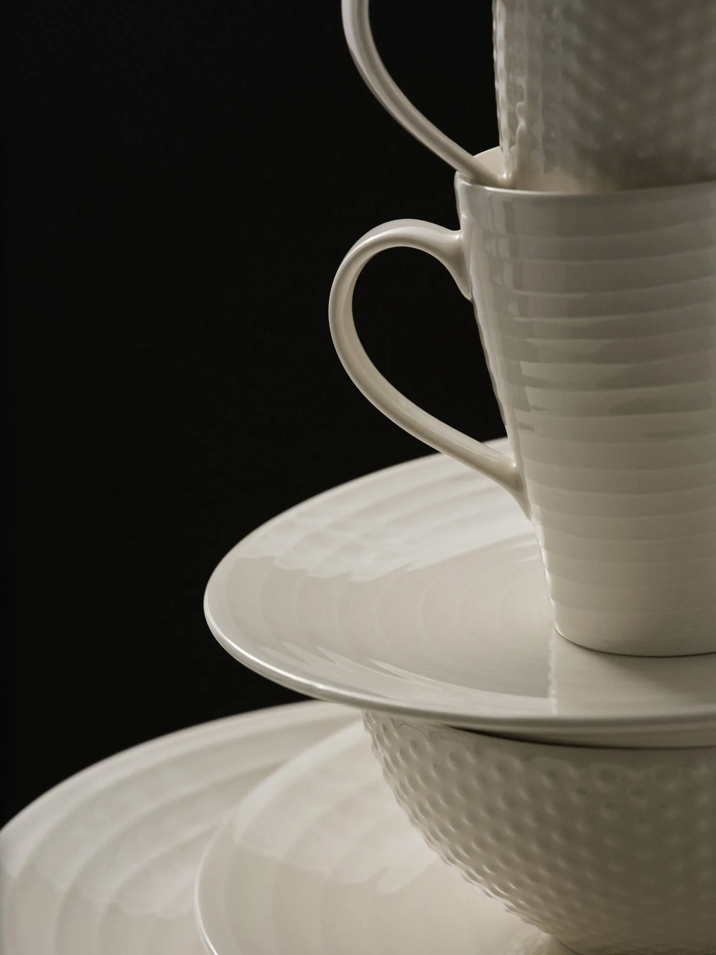 Blond schaal, wit gestreept Design House Stockholm