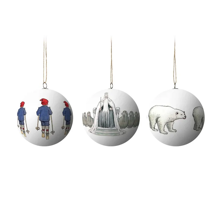 Elsa Beskow kerstballen 3-pack - King Winter - Design House Stockholm