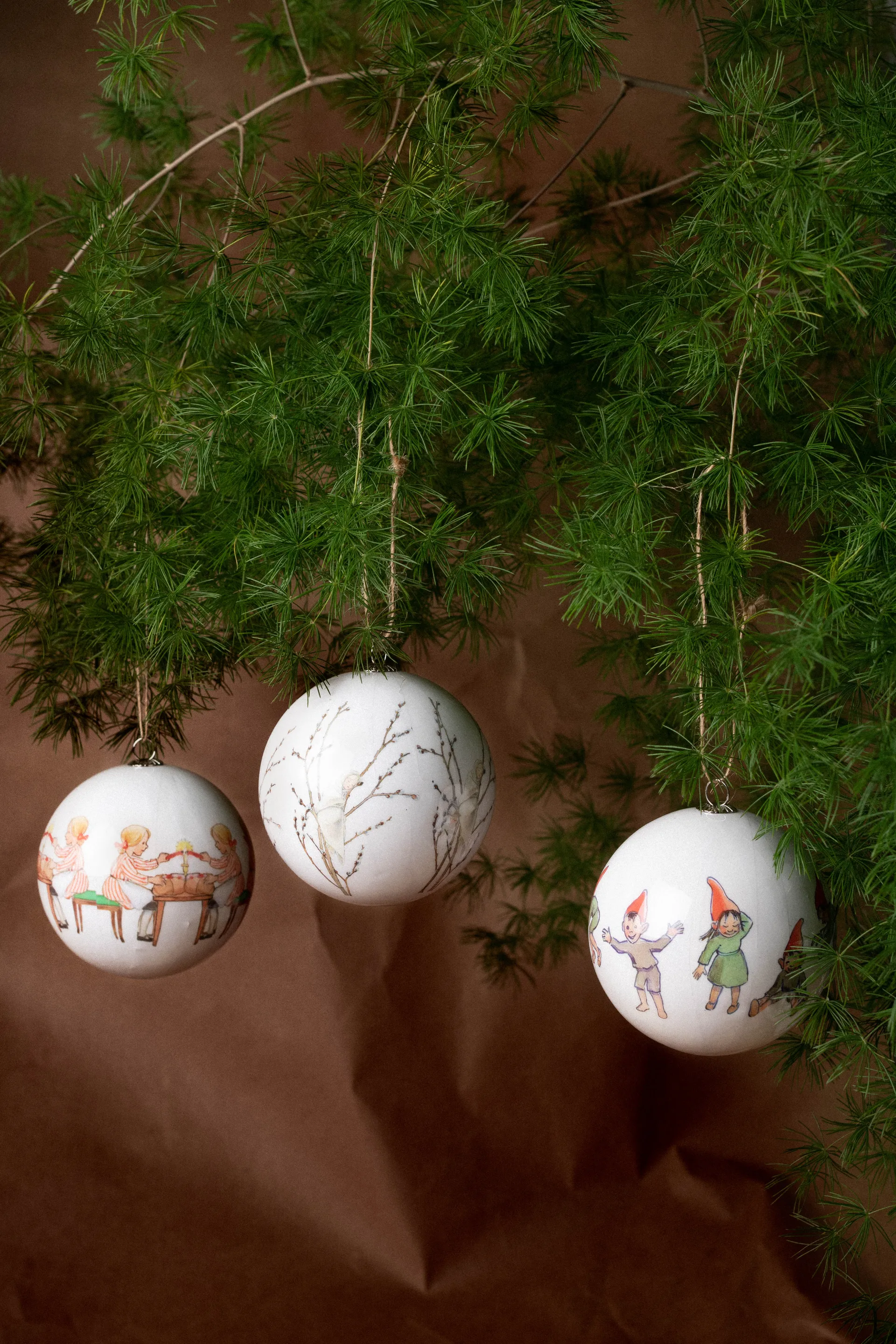 Elsa Beskow kerstballen 3-pack, Set Nr. 2 Design House Stockholm