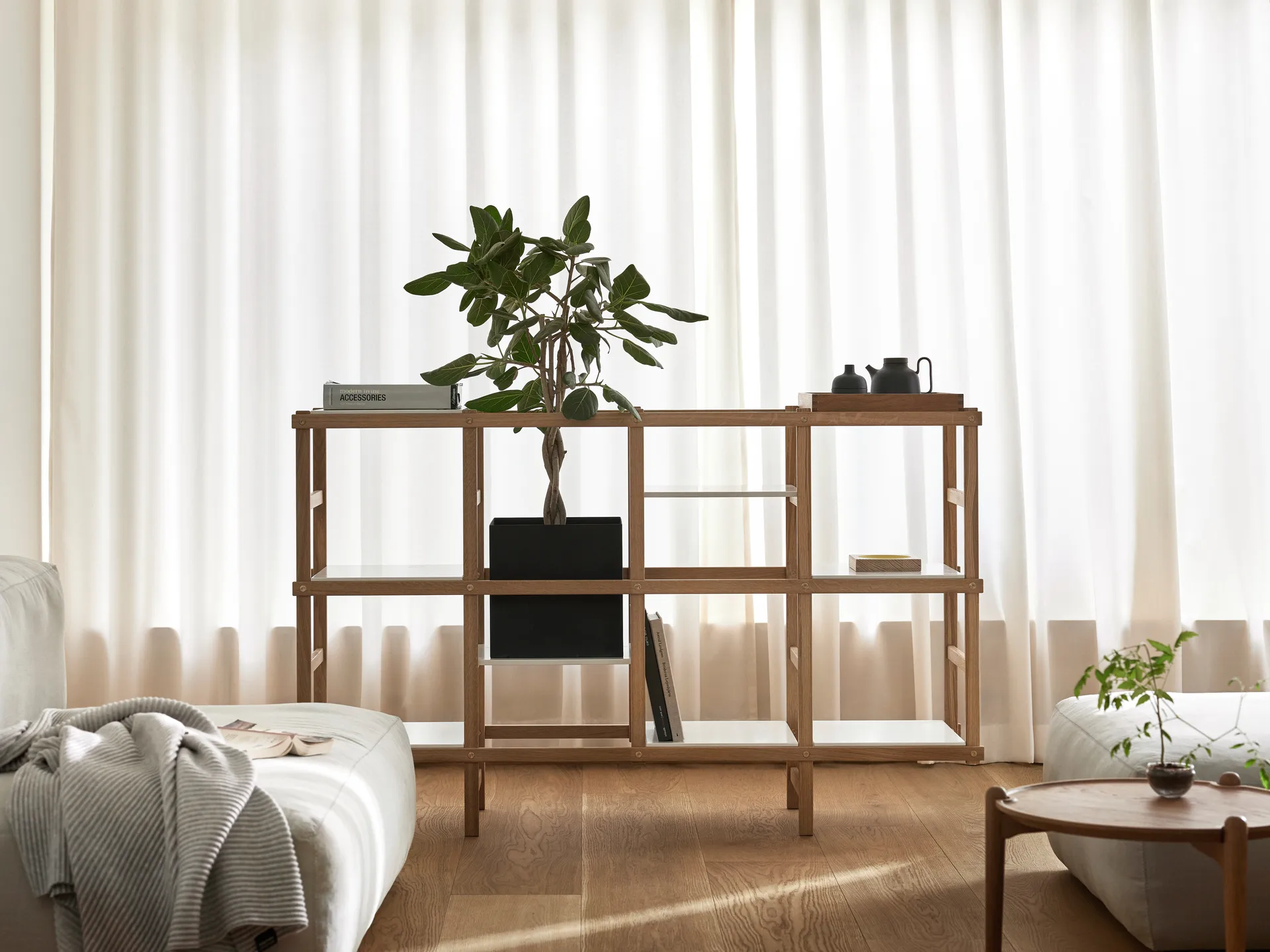 Frame rek M 154 cm, Eiken-wit Design House Stockholm