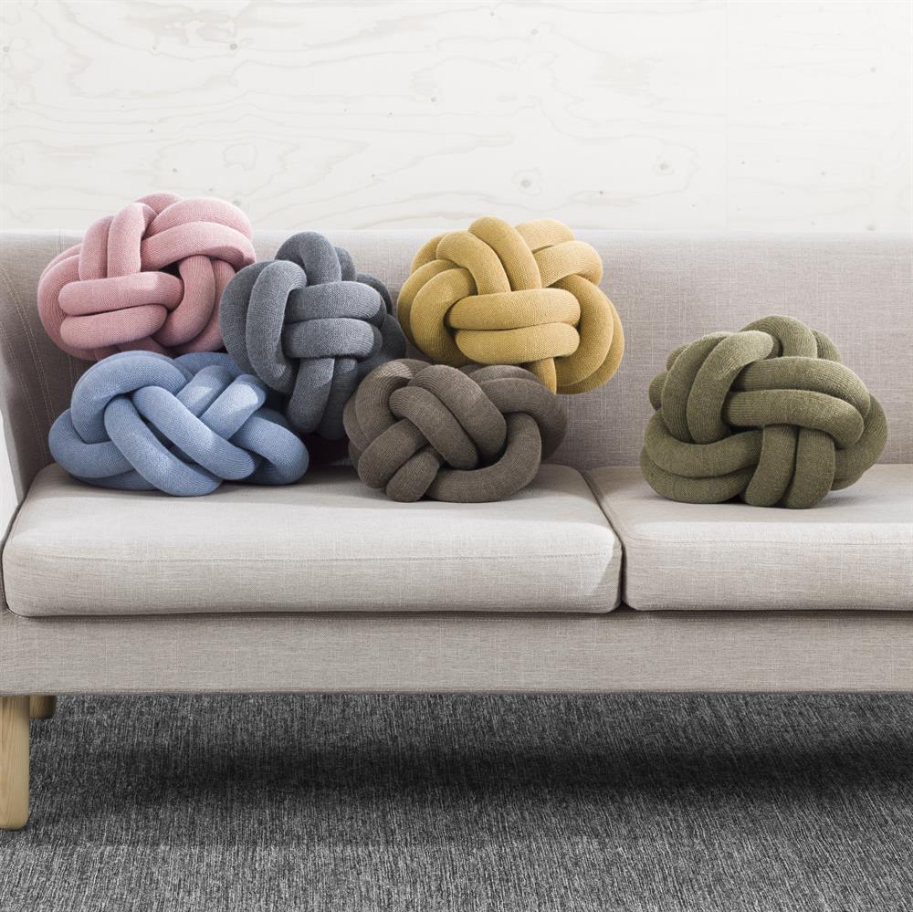 Knot kussen, geel Design House Stockholm