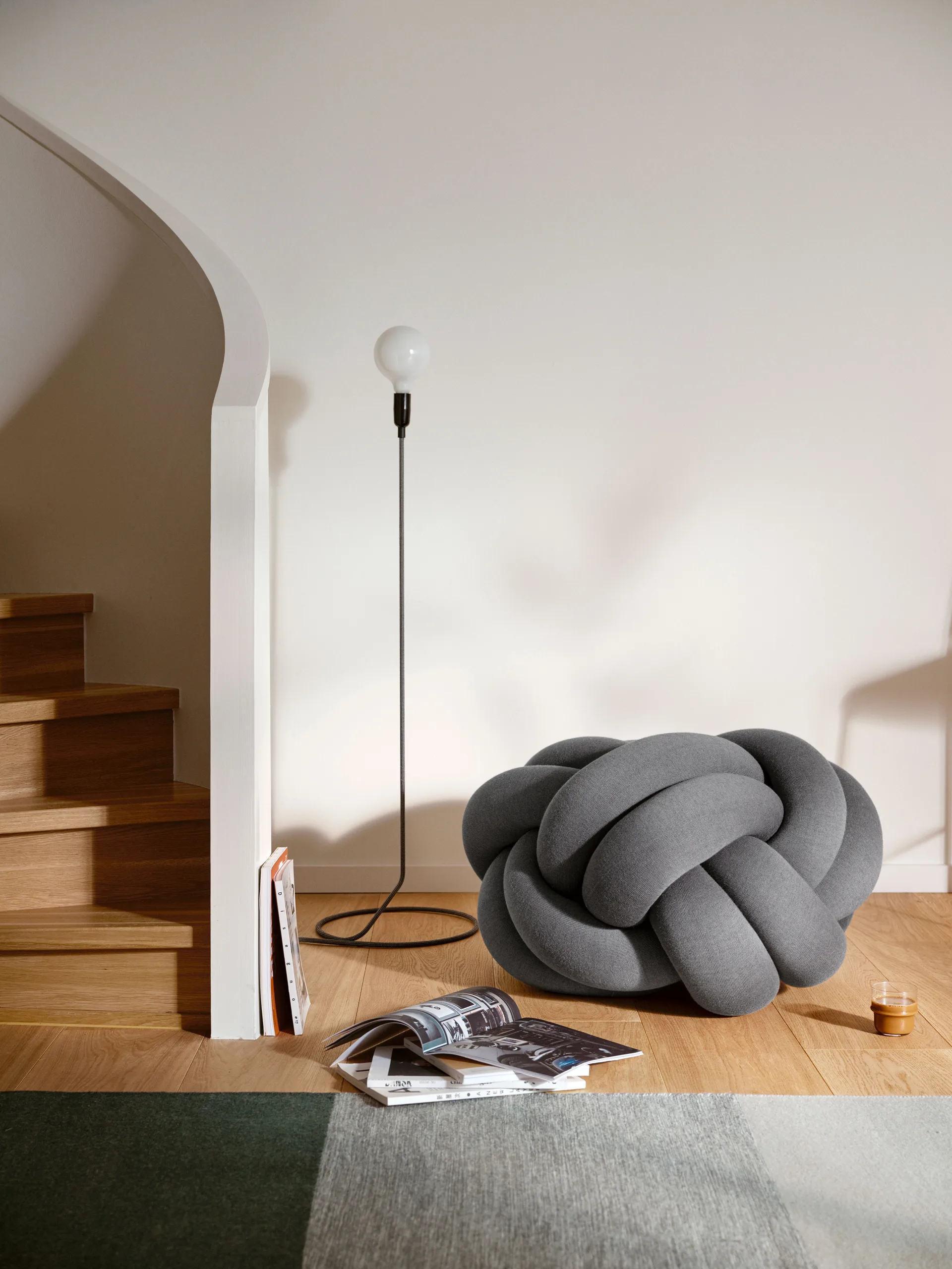 Knot kussen XL, Grey Design House Stockholm