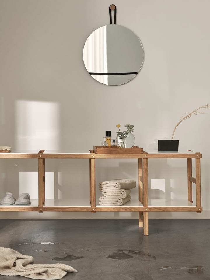 Lasso spiegel rond, Helder-zwart Design House Stockholm