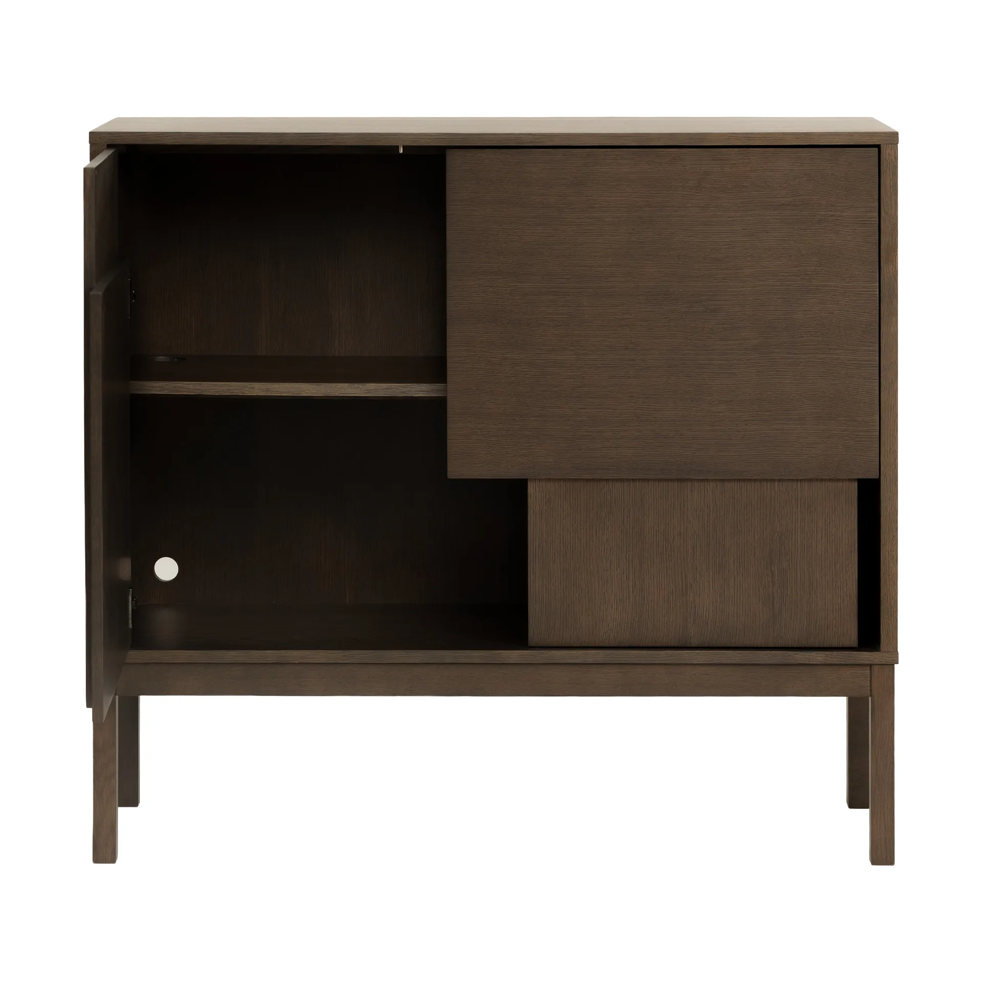 Layer dressoir, Donker eiken, 120x110, met poten Design House Stockholm