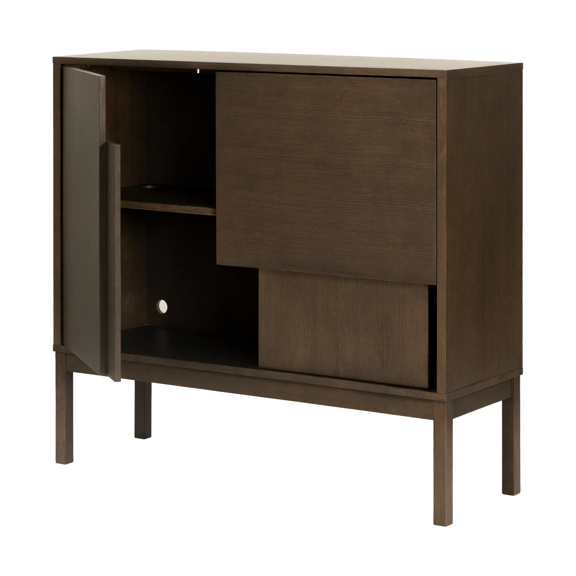 Layer dressoir, Donker eiken, 120x110, met poten Design House Stockholm