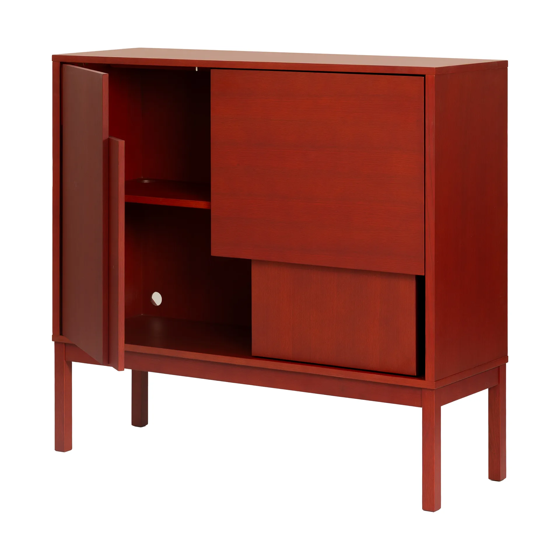 Layer dressoir, Rood, 120x110, met poten Design House Stockholm