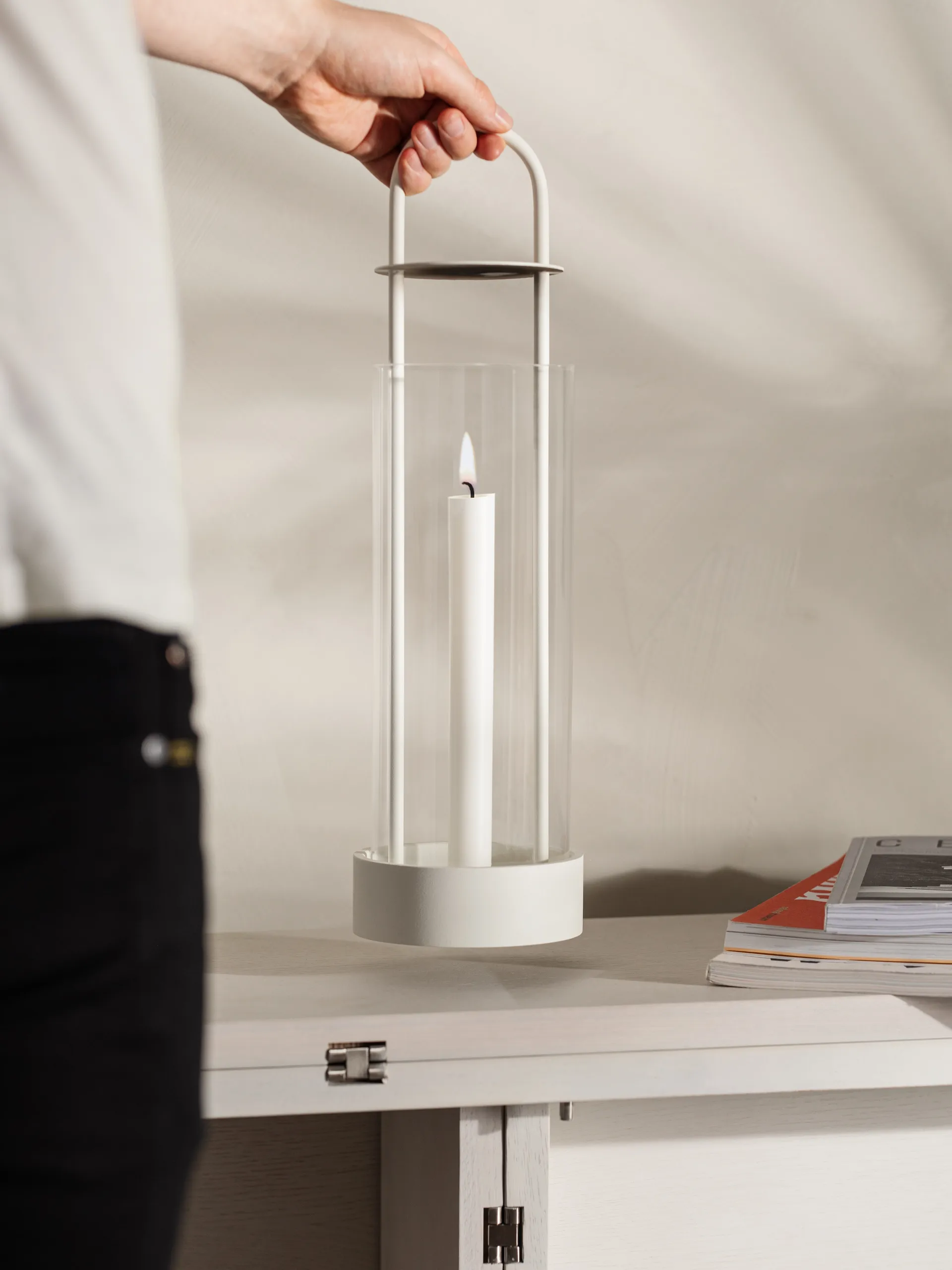 Lotus windlicht, wit Design House Stockholm