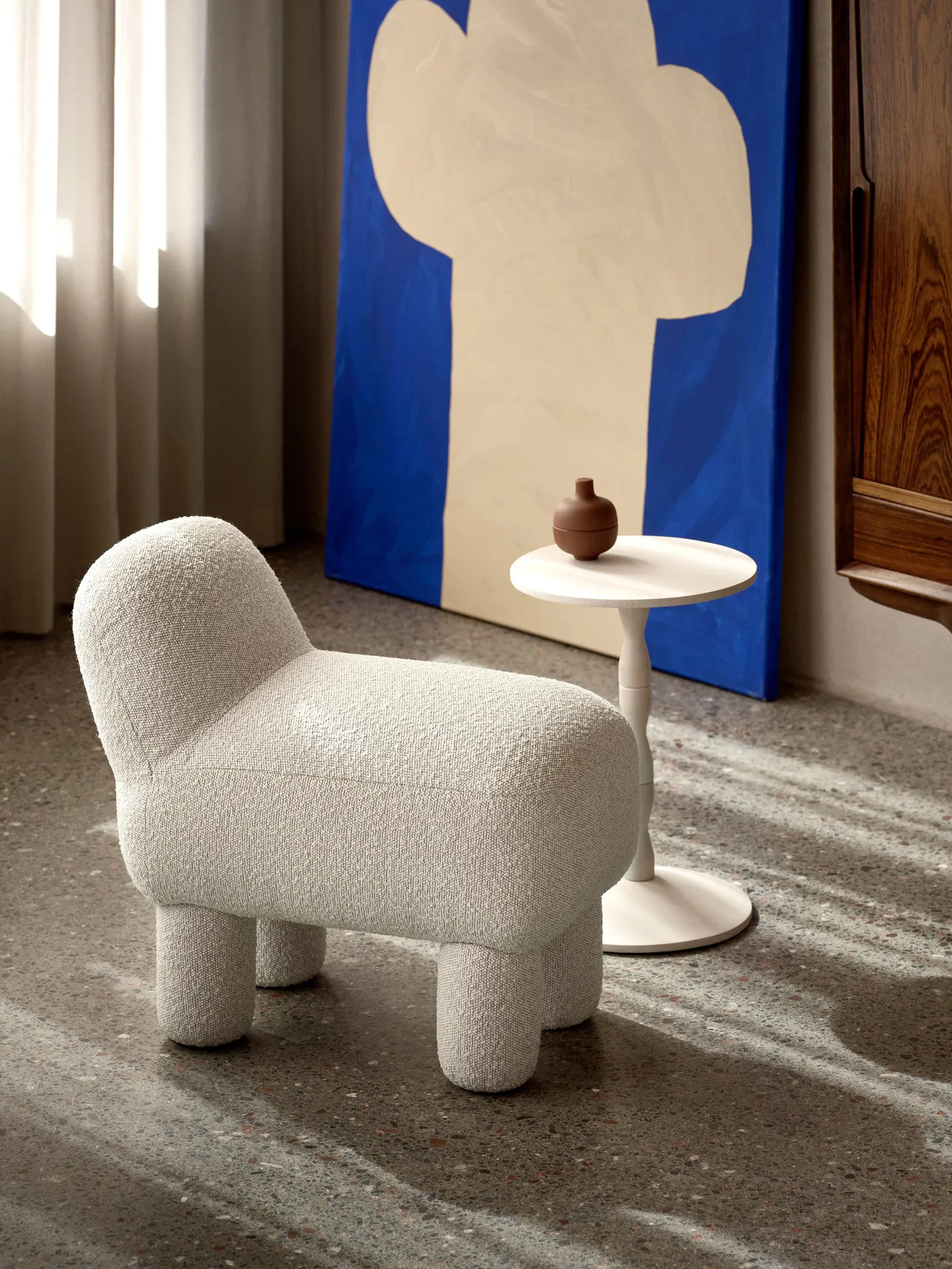 Lulu zitpoef 36x65 cm, Cream Design House Stockholm