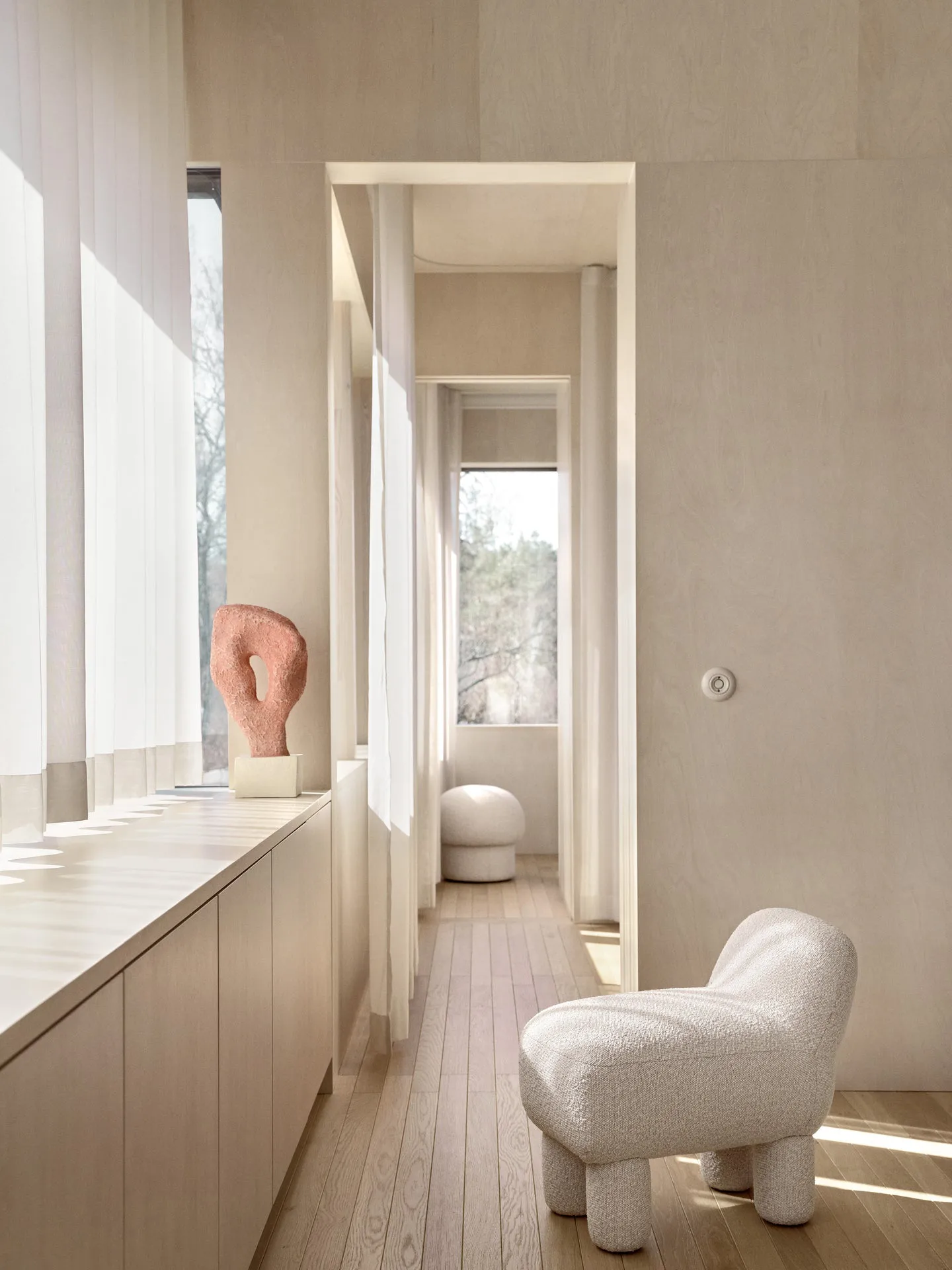 Lulu zitpoef 36x65 cm, Cream Design House Stockholm