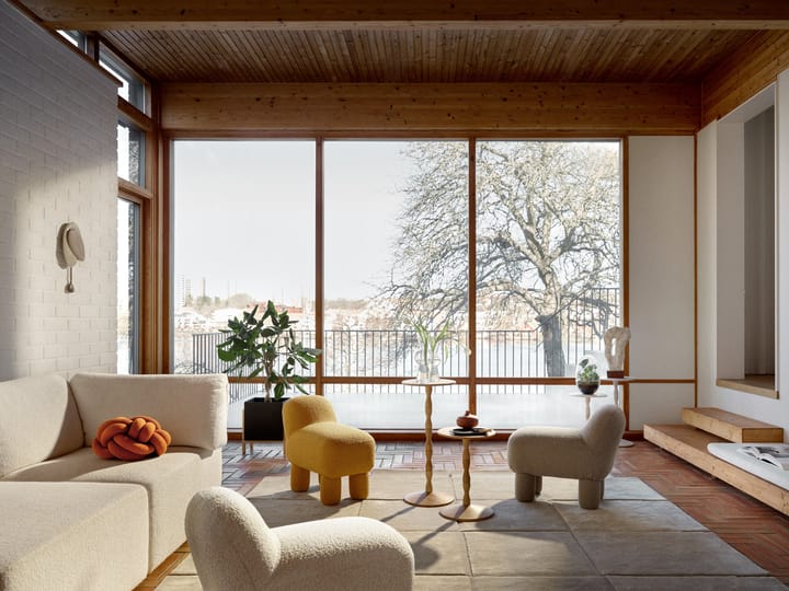 Lulu zitpoef 36x65 cm, Cream Design House Stockholm