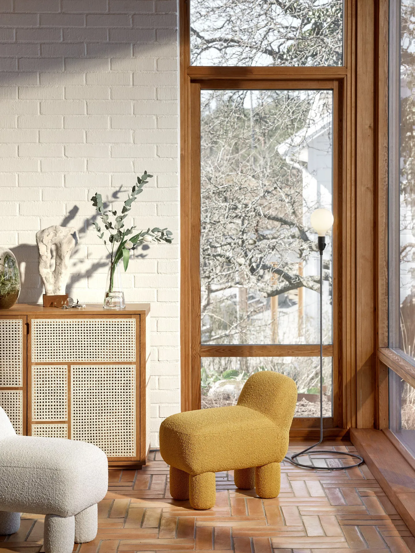 Lulu zitpoef 36x65 cm, Yellow Design House Stockholm