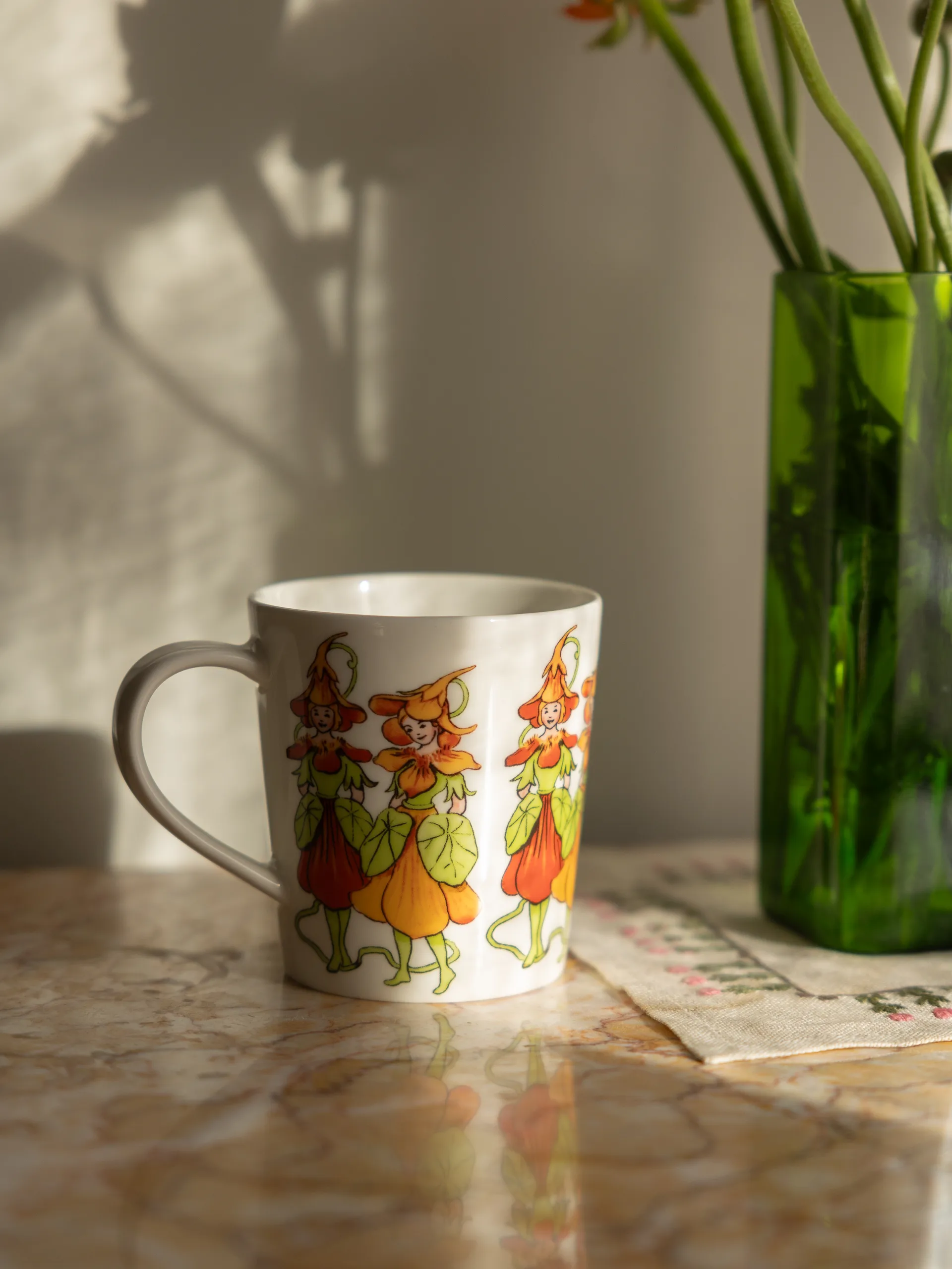 Nasturtium mok met oor40 cl, White Design House Stockholm