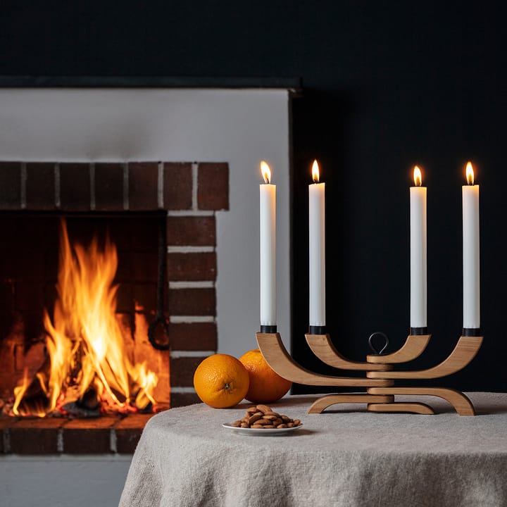 Nordic Light kaarsenhouder 4 armen, Eikenhout Design House Stockholm