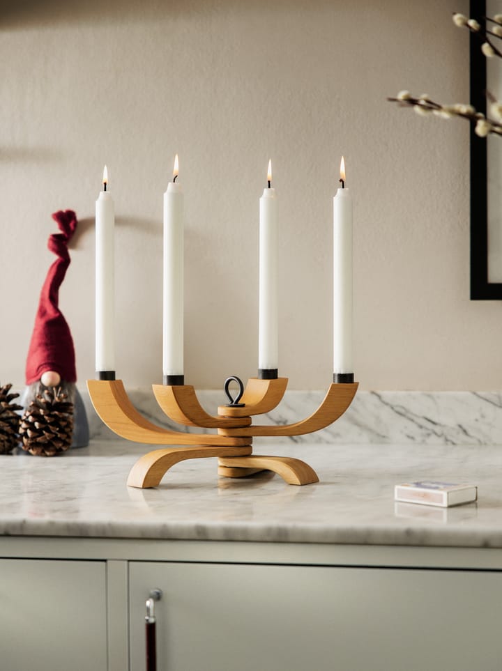 Nordic Light kaarsenhouder 4 armen, Eikenhout Design House Stockholm