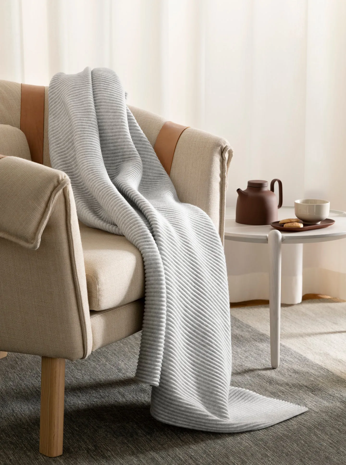 Pleece deken 140x160 cm, Lichtgrijs Design House Stockholm