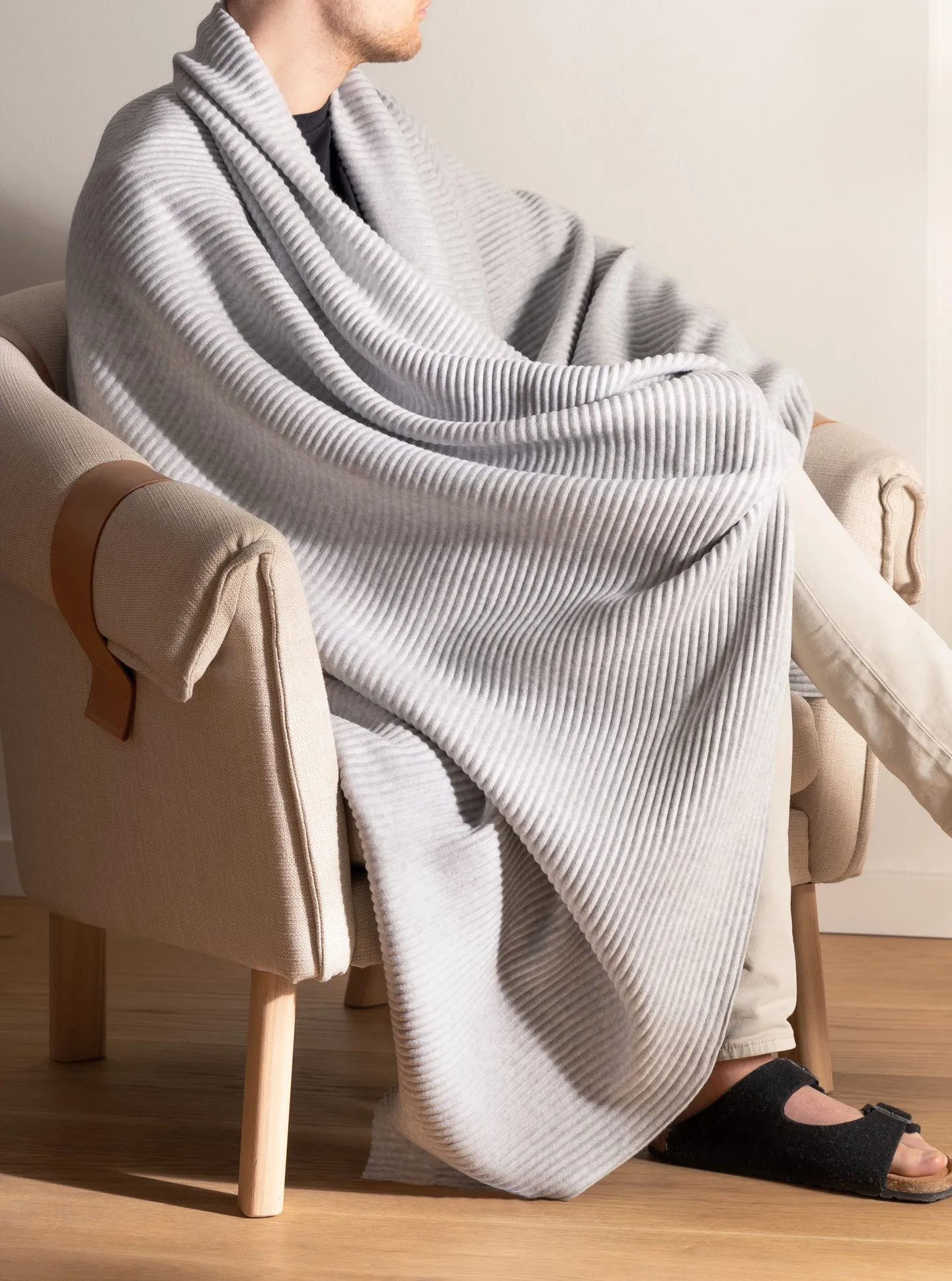 Pleece deken 140x160 cm, Lichtgrijs Design House Stockholm