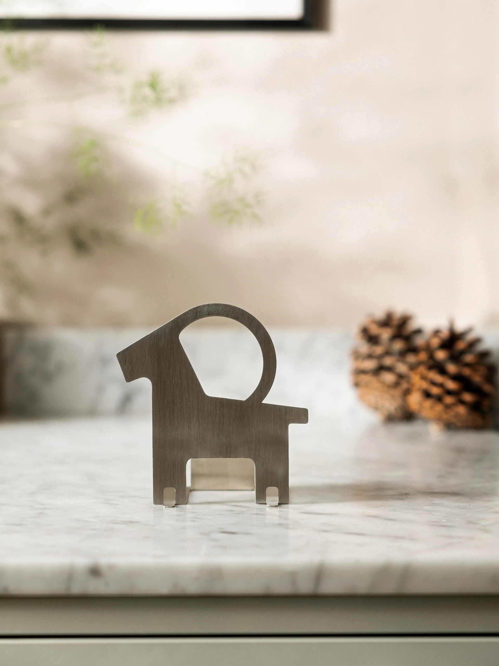 Pop-up waxinelichtjeshouder julbock, Messing Design House Stockholm