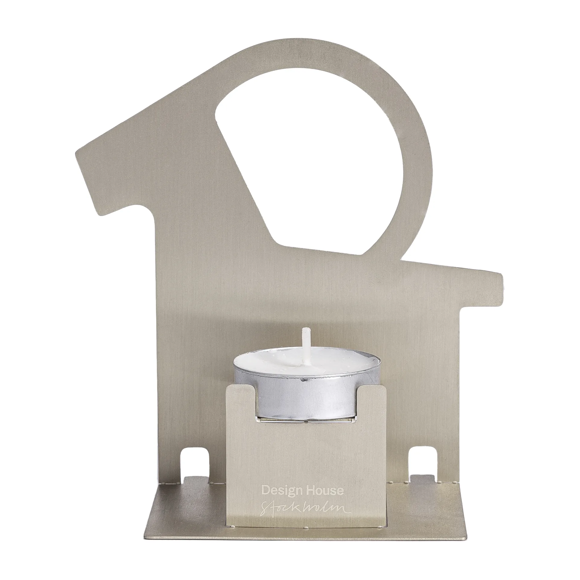 Pop-up waxinelichtjeshouder julbock, Roestvrij staal Design House Stockholm