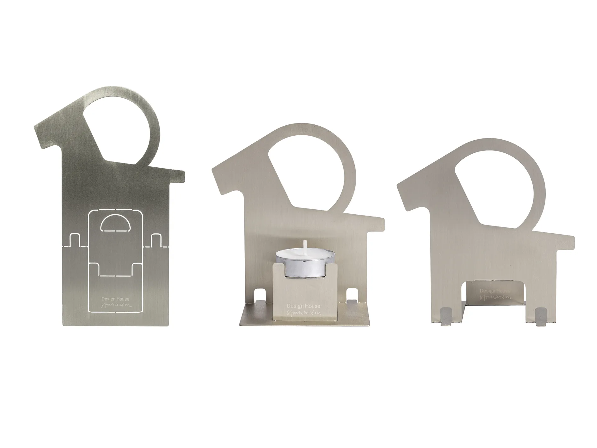 Pop-up waxinelichtjeshouder julbock, Roestvrij staal Design House Stockholm