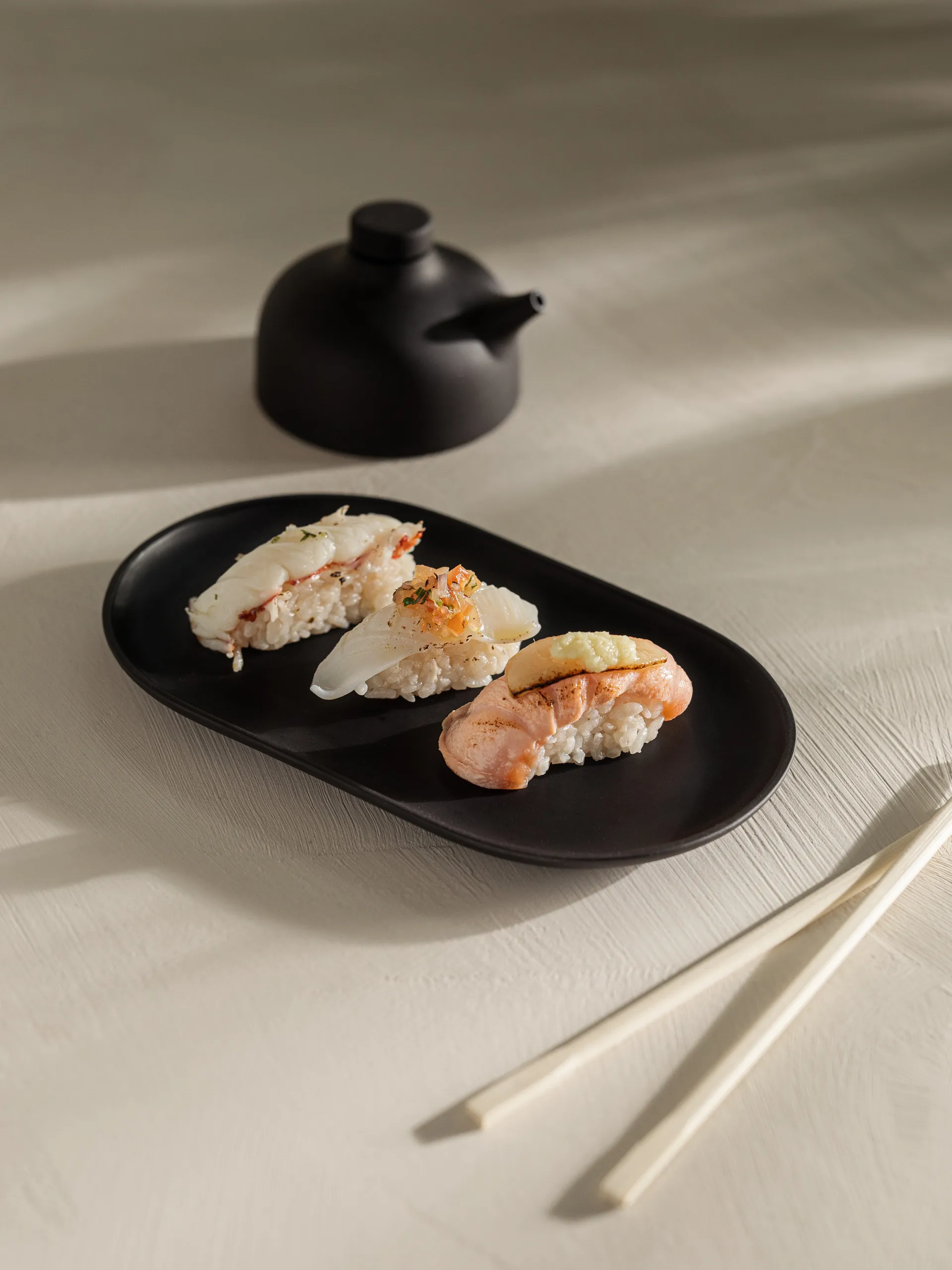 Sand bord ovaal 12,5x20 cm, Black clay Design House Stockholm