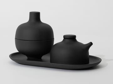 Sand bord ovaal 12,5x20 cm - Black clay - Design House Stockholm