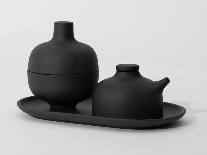 Sand bord ovaal 12,5x20 cm, Black clay Design House Stockholm