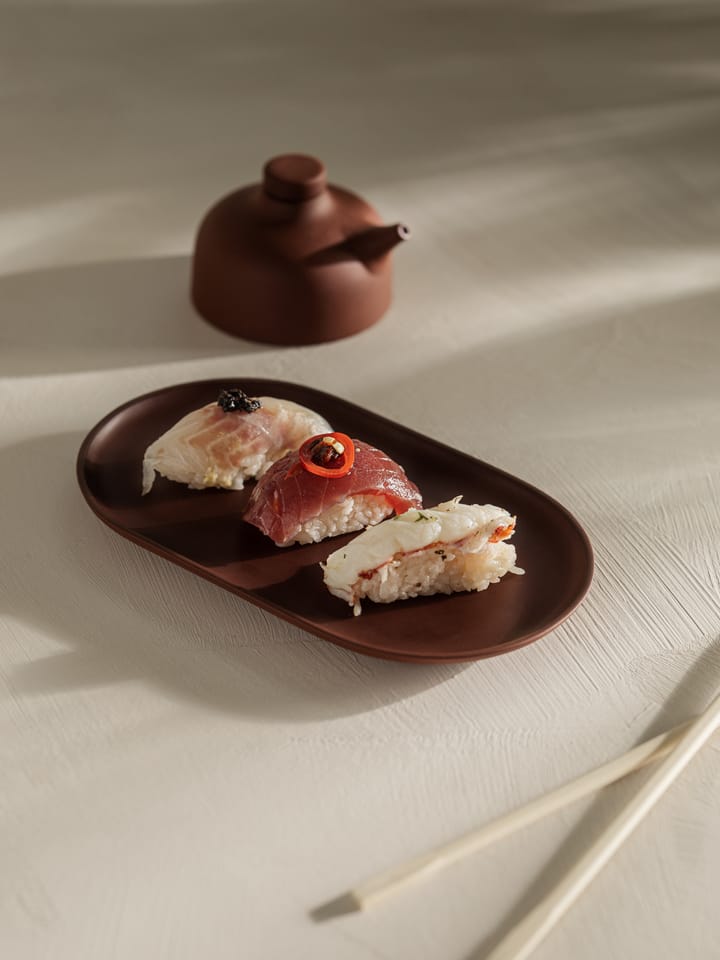 Sand bord ovaal 12,5x20 cm, Red clay Design House Stockholm