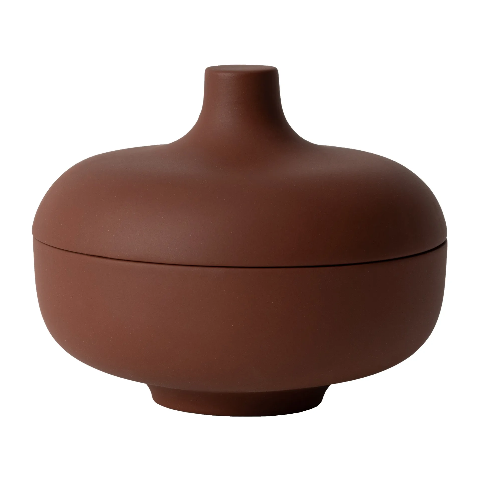 Sand kom met deksel M Ø12 cm, Red clay Design House Stockholm