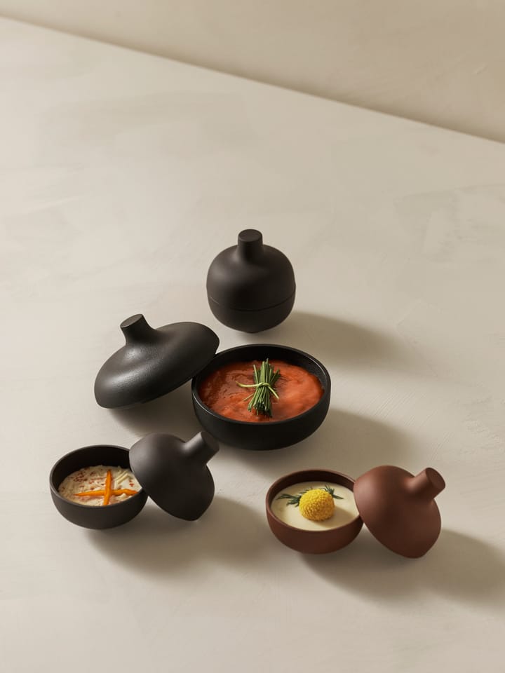 Sand kom met deksel S Ø8,2 cm, Red clay Design House Stockholm