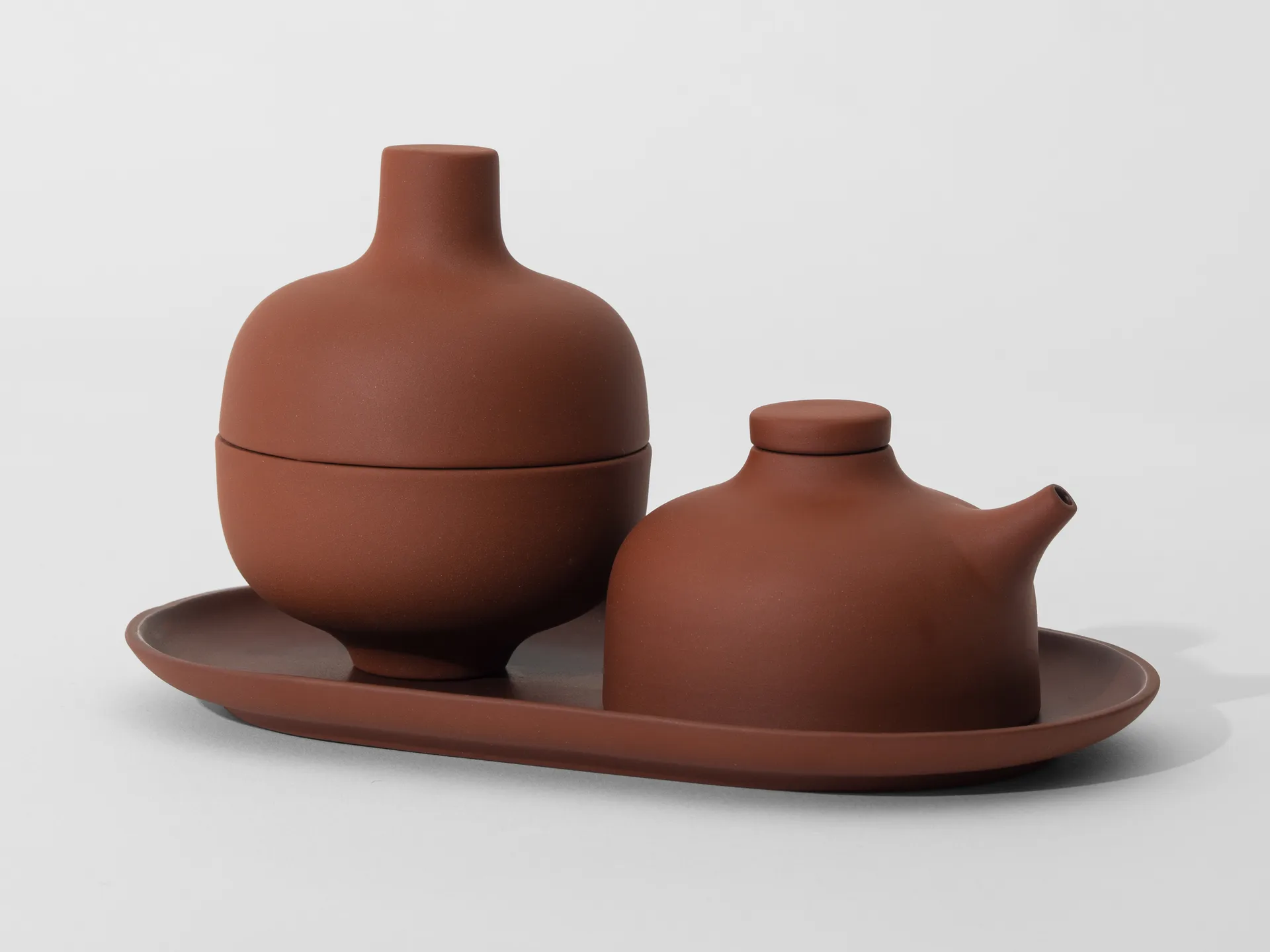 Sand kom met deksel S Ø8,2 cm, Red clay Design House Stockholm
