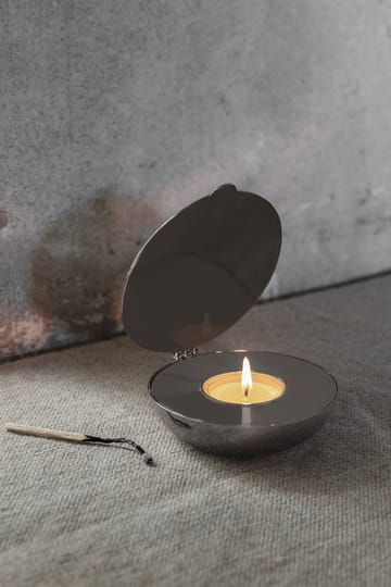 Shell theelichthouder - nikkel - Design House Stockholm