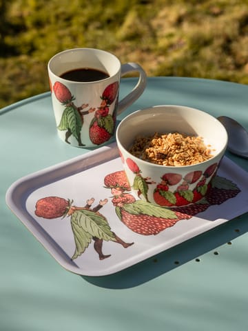 The Strawberry Family dienblad 20x27 cm - White - Design House Stockholm